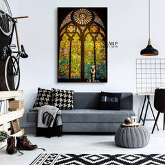 Banksy Church Boy Praying Canvas Wall Art - SharpWallArts