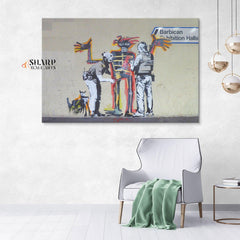 Banksy Jean Michel Basquiat Wall Art Canvas - SharpWallArts