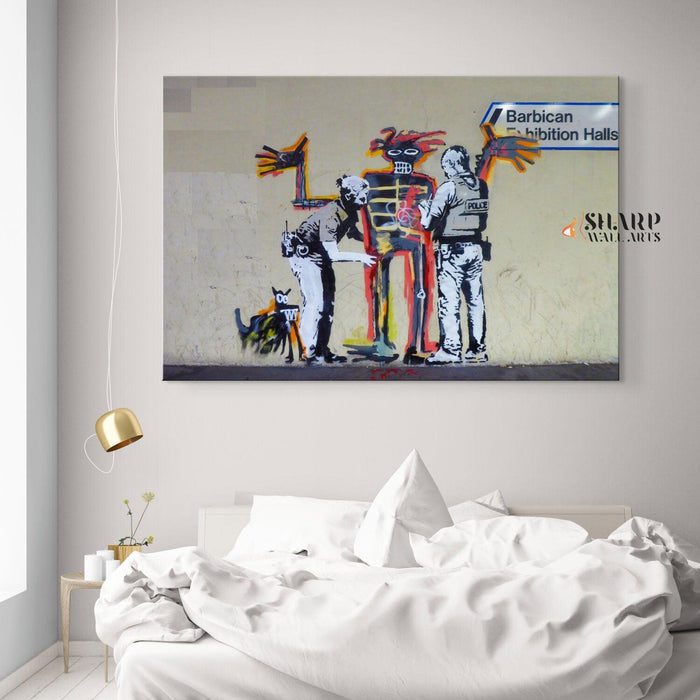 Banksy Jean Michel Basquiat Wall Art Canvas - SharpWallArts