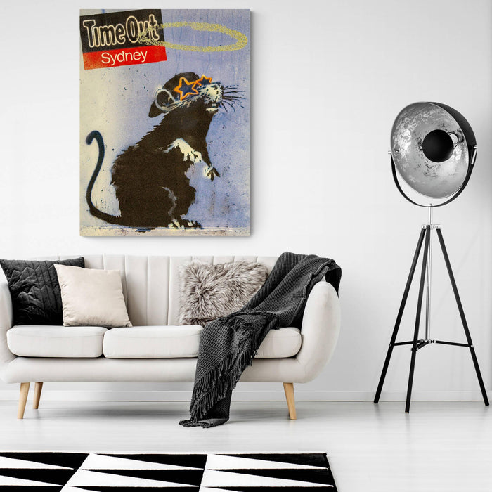Banksy Time Out Sydney Canvas Wall Art Print - SharpWallArts