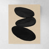 Black & Beige Abstract Print