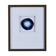 Blue Agate Stone Framed Art