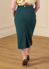 1950s Perfect Pencil Skirt - Bottle Green