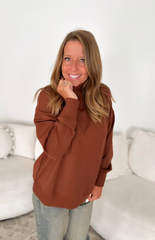 Bronze Mock Neck Pullover