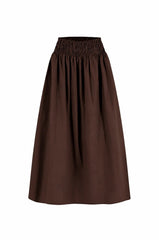 Brooke Midi A-Line Skirt Chocolate