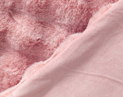 Bubble Pink Faux Fur Throw