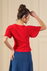 1930s / 70s Cherish Blouse - Red