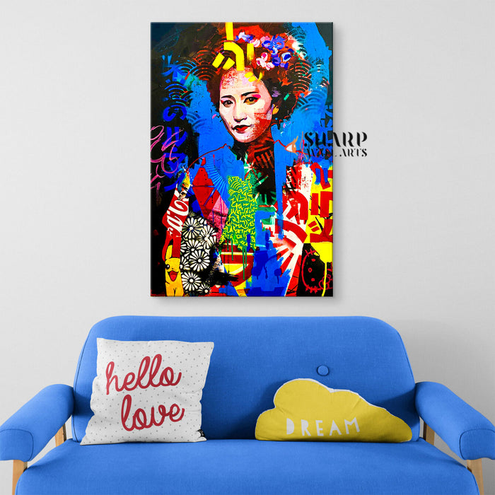 Chinese Woman Portrait Canvas Wall Art