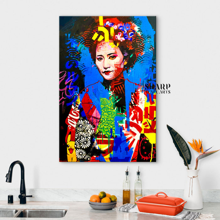 Chinese Woman Portrait Canvas Wall Art