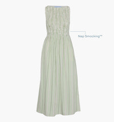 The Cosima Nap Dress - Green Jacquard Stripe