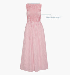 The Cosima Nap Dress - Red Ticking Stripe