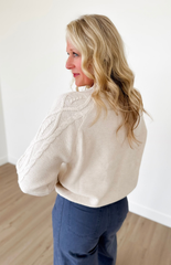 Cream Cable Knit Sweater
