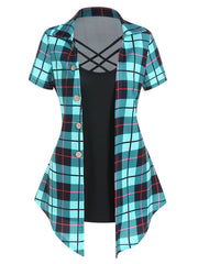 Criss-Cross Plaid Shirt