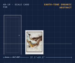Earth-Tone Organic Abstract Canvas — Gold Float Frame