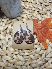 Engraved Maple Leaf Wood Earrings - Premium from Sugar and Spice Invitations - Just $11.25! Shop now at Sugar and Spice Paper