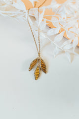 Tri Leaf Necklace