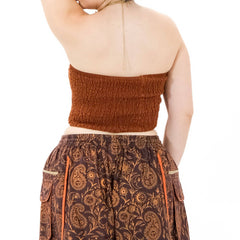Smocked Bandeau Cotton Tube Top