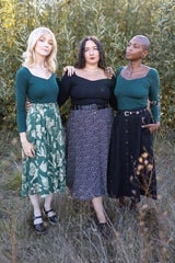 Trices Skirt in Black Floral