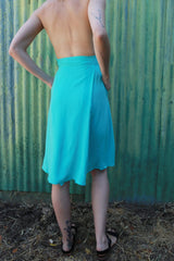Monroe Dress in Sea Foam Challis