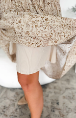 Floral Smocked Puff Sleeve Midi Dress