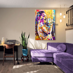Freddie Mercury Abstract Canvas Wall Art