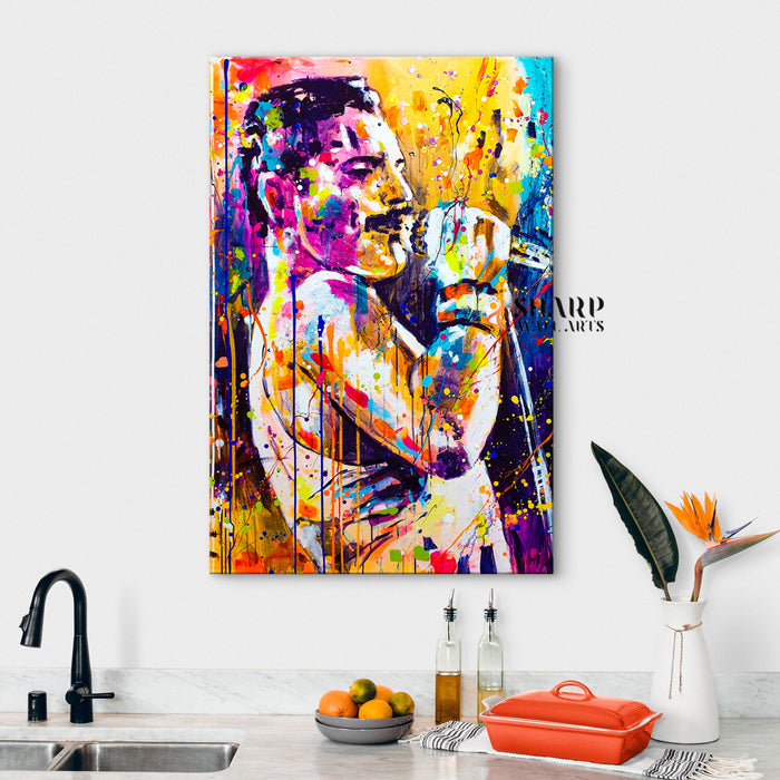 Freddie Mercury Abstract Canvas Wall Art