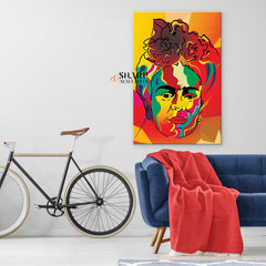 Frida Kahlo Portrait Watercolor Wall Art - SharpWallArts