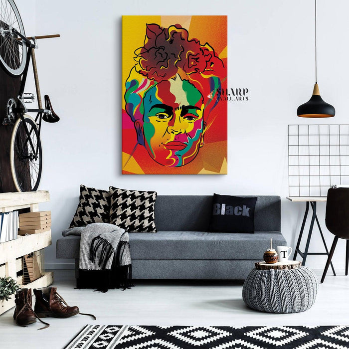 Frida Kahlo Portrait Watercolor Wall Art - SharpWallArts