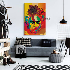 Frida Kahlo Portrait Watercolor Wall Art - SharpWallArts