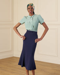 1930s Bonnie Blouse - Duck Egg