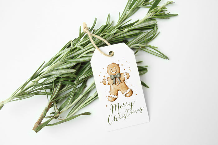 Gingerbread Man Christmas Gift Tag