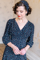 1940s Vera Tea Dress - Ocean Pearl