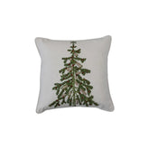 Holiday Tree Embroidered Pillow