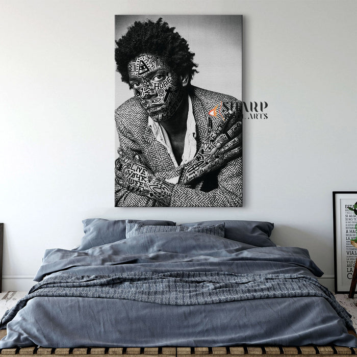Jean Michel Basquiat Tattoo Canvas Wall Art