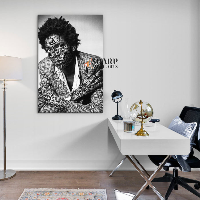 Jean Michel Basquiat Tattoo Canvas Wall Art
