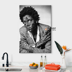 Jean Michel Basquiat Tattoo Canvas Wall Art