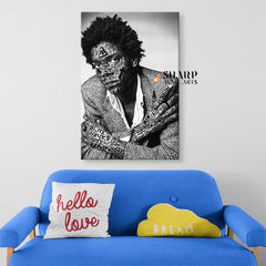Jean Michel Basquiat Tattoo Canvas Wall Art