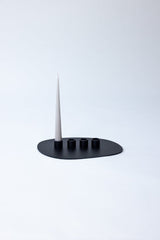 Schwarz / 1 Tablett | 4 Kerzenhalter