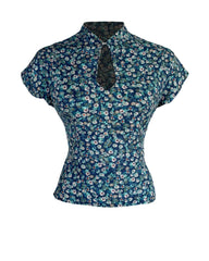 1940s Keyhole Blouse - Marguerite
