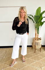 Lightweight V-Neck Button Cardigan-Black