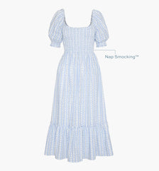 The Louisa Nap Dress - Blue Petal Stripe