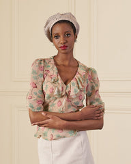 1930s Maddy Blouse - Hydrangea