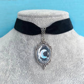 Moon Pendant Choker Necklace