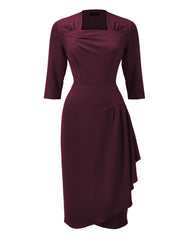 1940s O'Hara Cocktail Dress - Aubergine