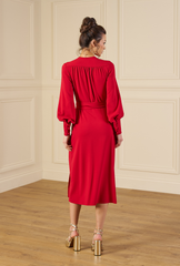1970s Ossie Wrap Dress - Red
