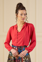 1970s Peasant Blouse - Fire