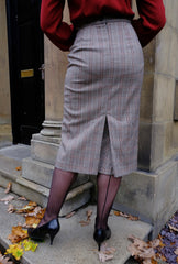 1950s Perfect Pencil Skirt - Plaid