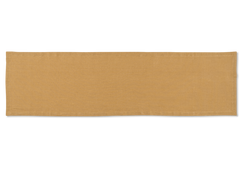 A linen table runner in the color curry