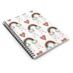 Rainbows and Hearts Valentine Spiral Notebook