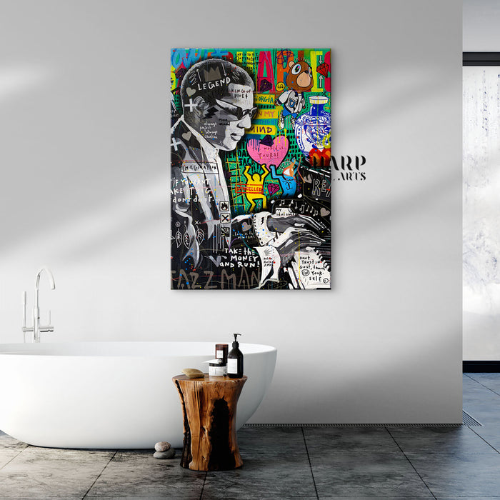 Ray Charles Legend Canvas Wall Art